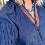 Amber Dark Denim Top