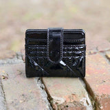 TATE CARD HOLDER WALLET || BLACK PATENT LQ