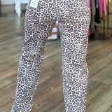 Leopard High Rise Washed Jeans