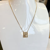 JESUS SQUARE TAG NECKLACE