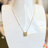 JESUS SQUARE TAG NECKLACE
