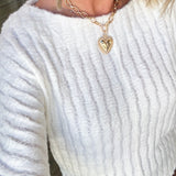 Darla Fuzzy Knit Sweater
