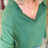 Gemma Relaxed Green Top