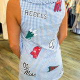 OLE MISS GINGHAM COLLAR DRESS