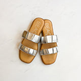 ZURI SILVER FLAT SANDAL