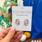 MIXED METAL LINK EARRINGS