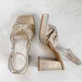 ZOEY LIGHT GOLD PLATFORM HEEL