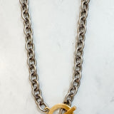 DEBBIE SILVER CHAIN TOGGLE NECKLACE