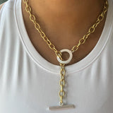 DEBBIE SILVER CHAIN TOGGLE NECKLACE