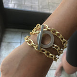 DEBBIE SILVER CHAIN TOGGLE NECKLACE