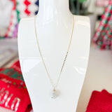 WHITE SHIMMER STONE NECKLACE