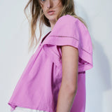 EMILY -  fiji violet cotton blouse