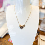 GOLD HEART PENDANT CHARM NECKLACE