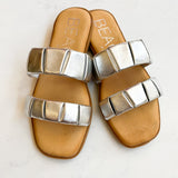 ZURI SILVER FLAT SANDAL