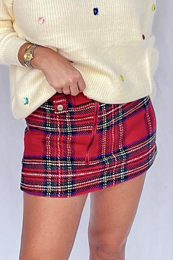 Spanx Perfect Mini Plaid Skirt