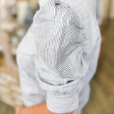 Chambray Blue Button Top