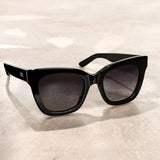 Stormi Sunglasses | Glossy Black/Black Gradient Lens