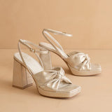 ZOEY LIGHT GOLD PLATFORM HEEL