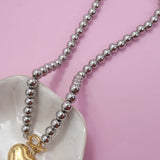 Two Tone Stainless Steel Heat Necklace