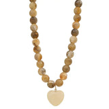 Puffy Heart Beaded Necklace