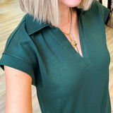 Bonnie Hunter Green Short Sleeve Dress