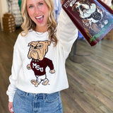 BULLDOG MASCOT OVERSIZED SWEATSHIRT