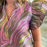 WINNIE MARBLE SHIFT DRESS