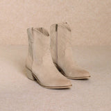 CASEY APRICOT SUEDE BOOTIES