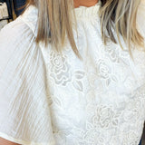 Cream Embroidered Greta Blouse