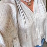 BROOKE SILVER BLOUSE L/S