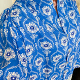 Leilani Blue Button Down Blouse