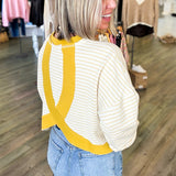 Darby Mustard Stripe Pullover