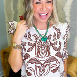 Sydney White Embroidered Blouse