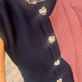 Cecil Heart Button Sweater