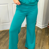Tiffany Teal Wideleg Active Pants