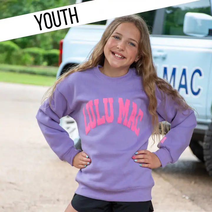 Lulu Mac Youth Puff Letter Kids Sweatshirt