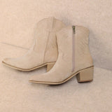 CASEY APRICOT SUEDE BOOTIES