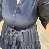 Talia Jet Black Mini Dress