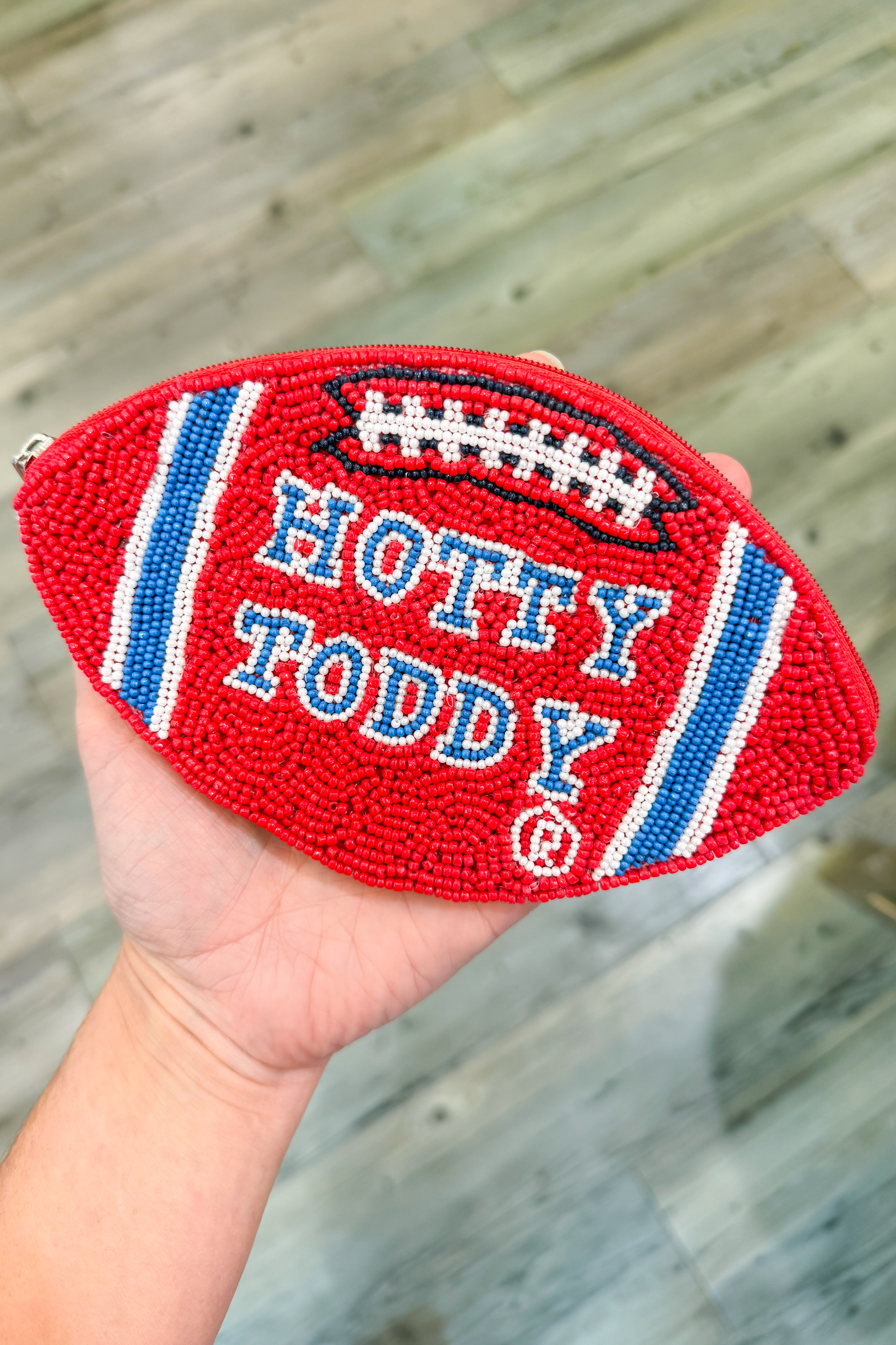 Football Beaded Pouch