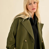 Long Trench Coat | Khaki Green