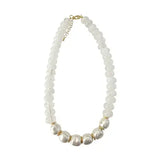 Brynlee Chunky Beaded Necklace with Pearl Accents