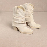 PAYTON IVORY SUEDE BOOTIES