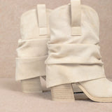 PAYTON IVORY SUEDE BOOTIES