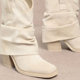 PAYTON IVORY SUEDE BOOTIES