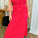Rory Pin Stripe Midi Skirt Set