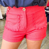 Colette Shorts Scallop Detail Pocket