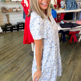 Ivy Team Toile Blue Mini Dress
