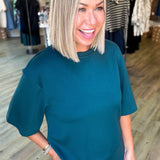 TEAL GREEN LUXE TEE