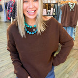 Samantha Off Shoulder Knit Sweater