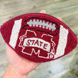 Football Beaded Pouch